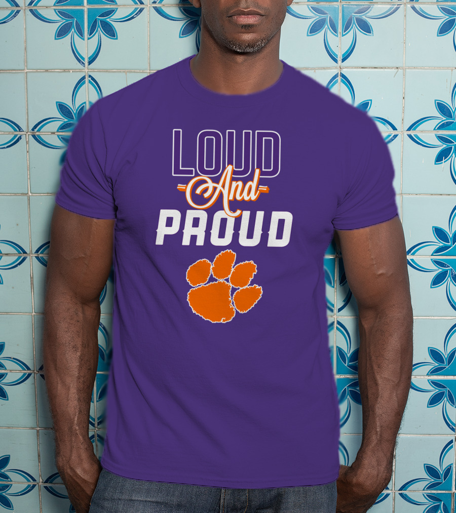 Loud And Proud Clemson Tigers Paw T-Shirt