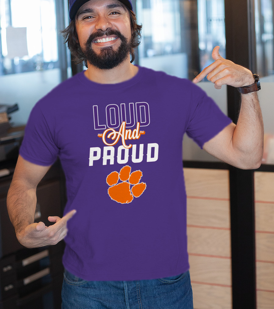 Loud And Proud Clemson Tigers Paw T-Shirt