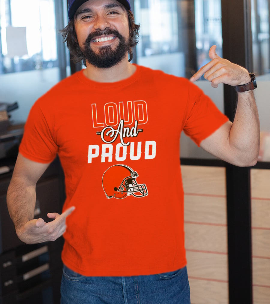 Cleveland Browns Loud And Proud Helmet T-Shirt