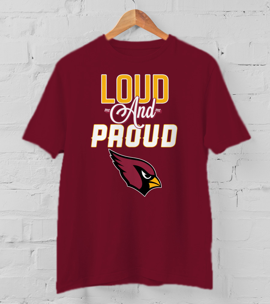 Loud And Proud Arizona Cardinals Bird Head T-Shirt