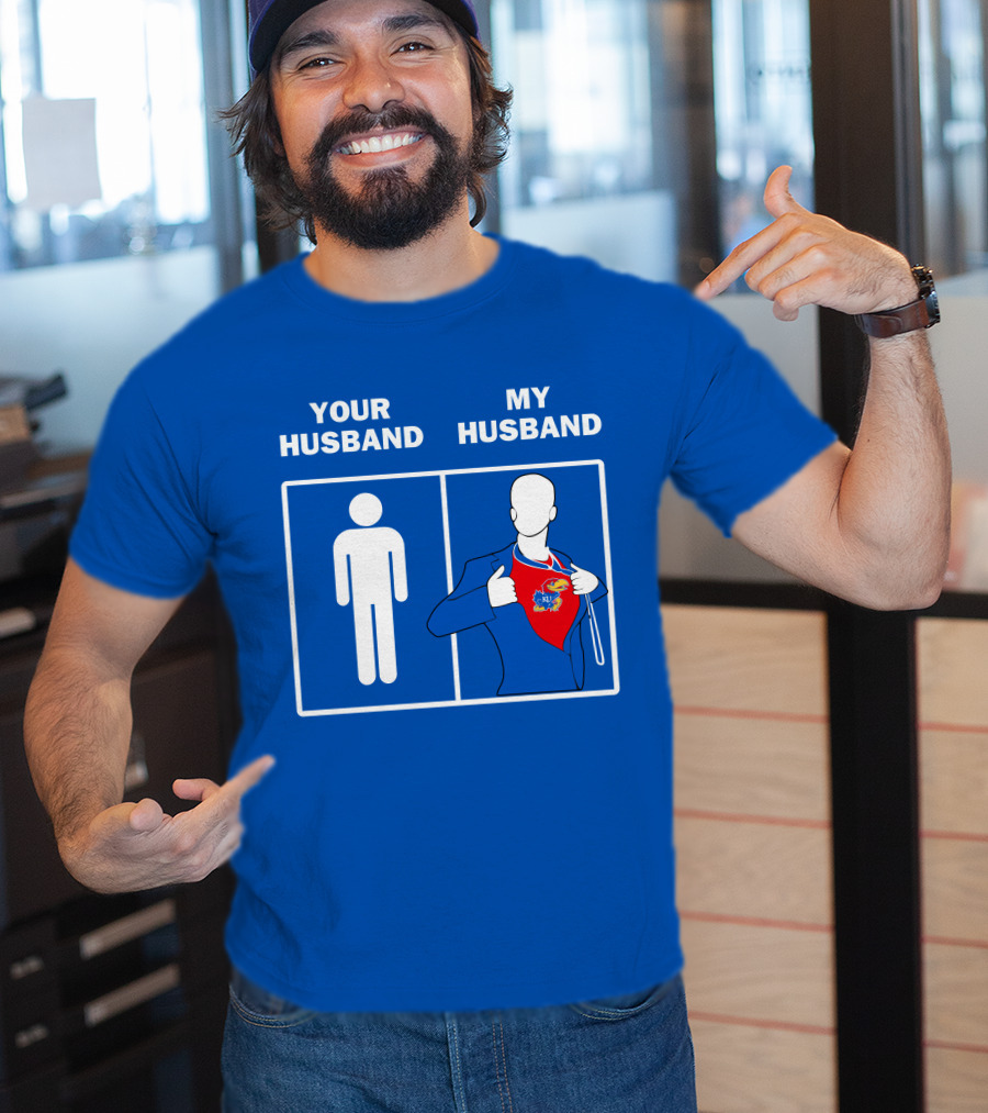Kansas Jayhawks Your Husband My Husband Super Fan T-Shirt