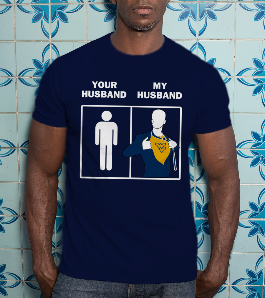 WVM Your Husband My Husband WV Logo Superman T-Shirt