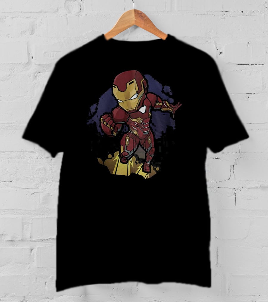 Ironman Superhero Chibi Style Avengers Heroic Pose T-Shirt