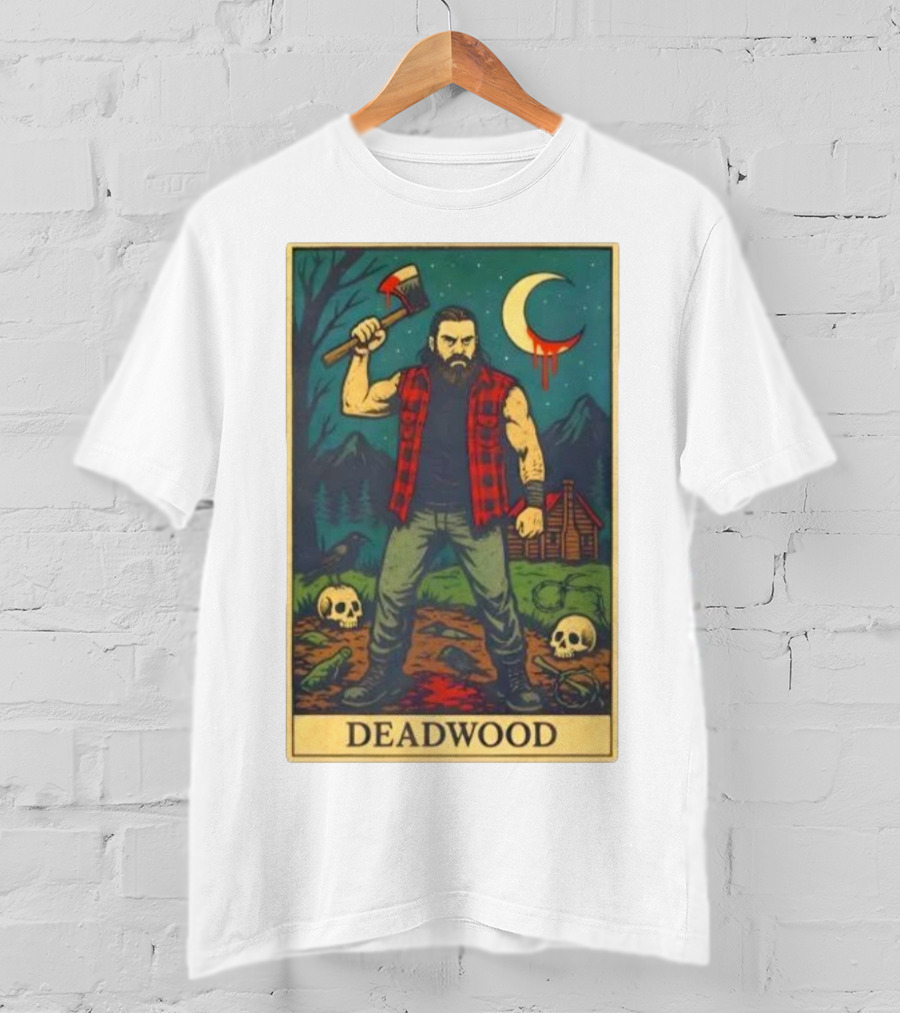 Mountain Man Matt Deadwood Horror Halloween Axe Scene T-Shirt