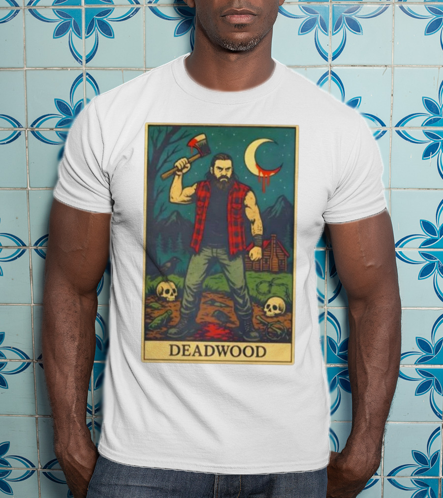 Mountain Man Matt Deadwood Horror Halloween Axe Scene T-Shirt