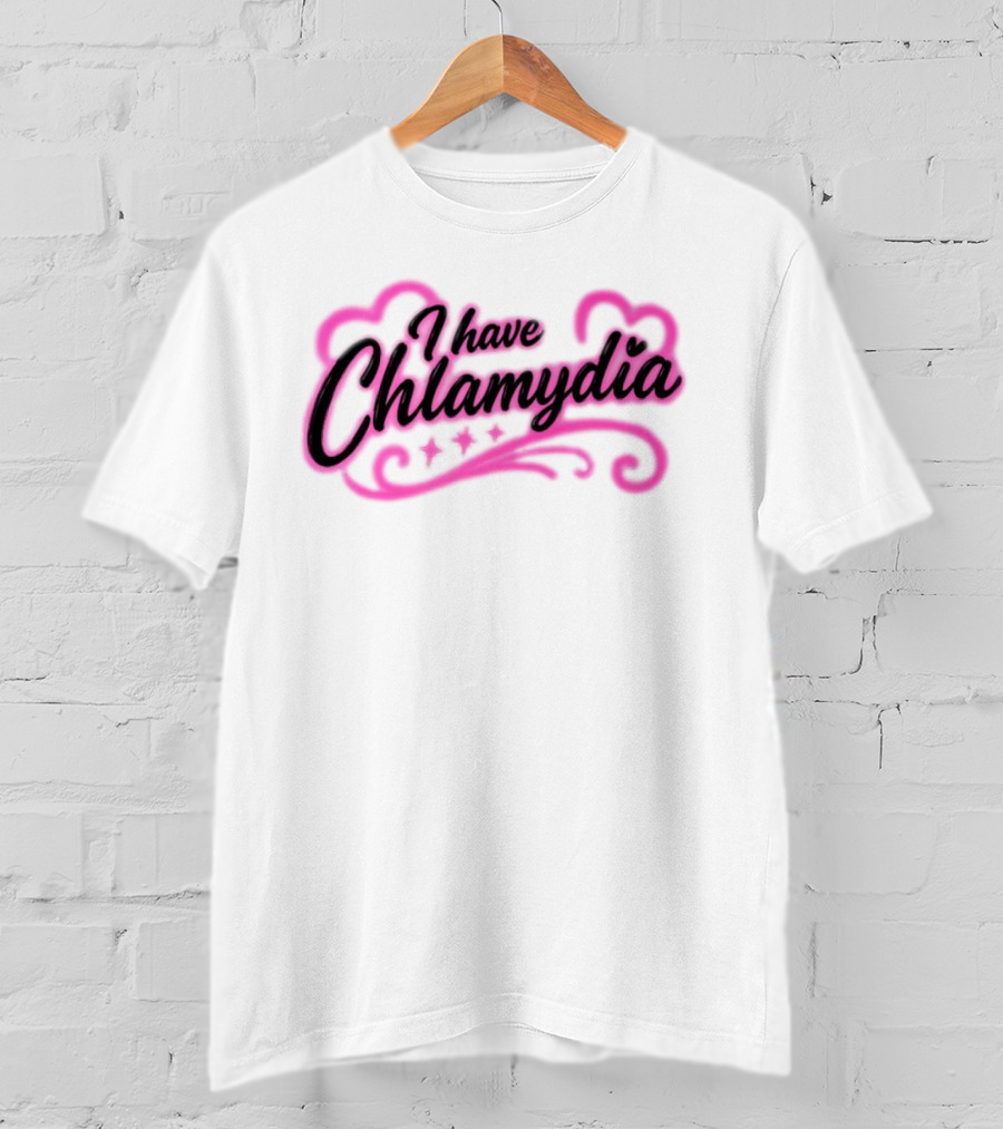 I Have Chlamydia Heart Pink Swirls T-Shirt