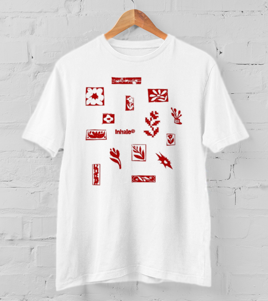 Inhaler Tatreez Flowers Palestine Charity Embroidered Patterns T-Shirt
