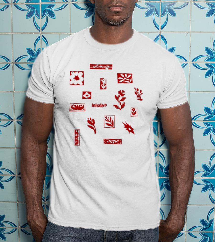 Inhaler Tatreez Flowers Palestine Charity Embroidered Patterns T-Shirt