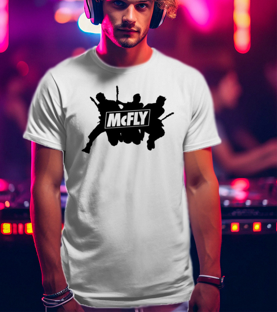 Mcfly Busted Comic Vs Battle Iconic Marteee Fan Collaboration T-Shirt