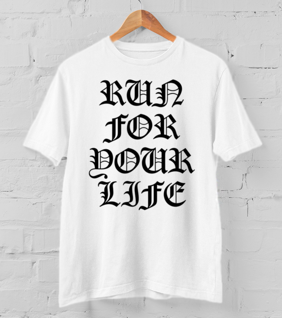 Run For Your Life Skull Theme T-Shirt