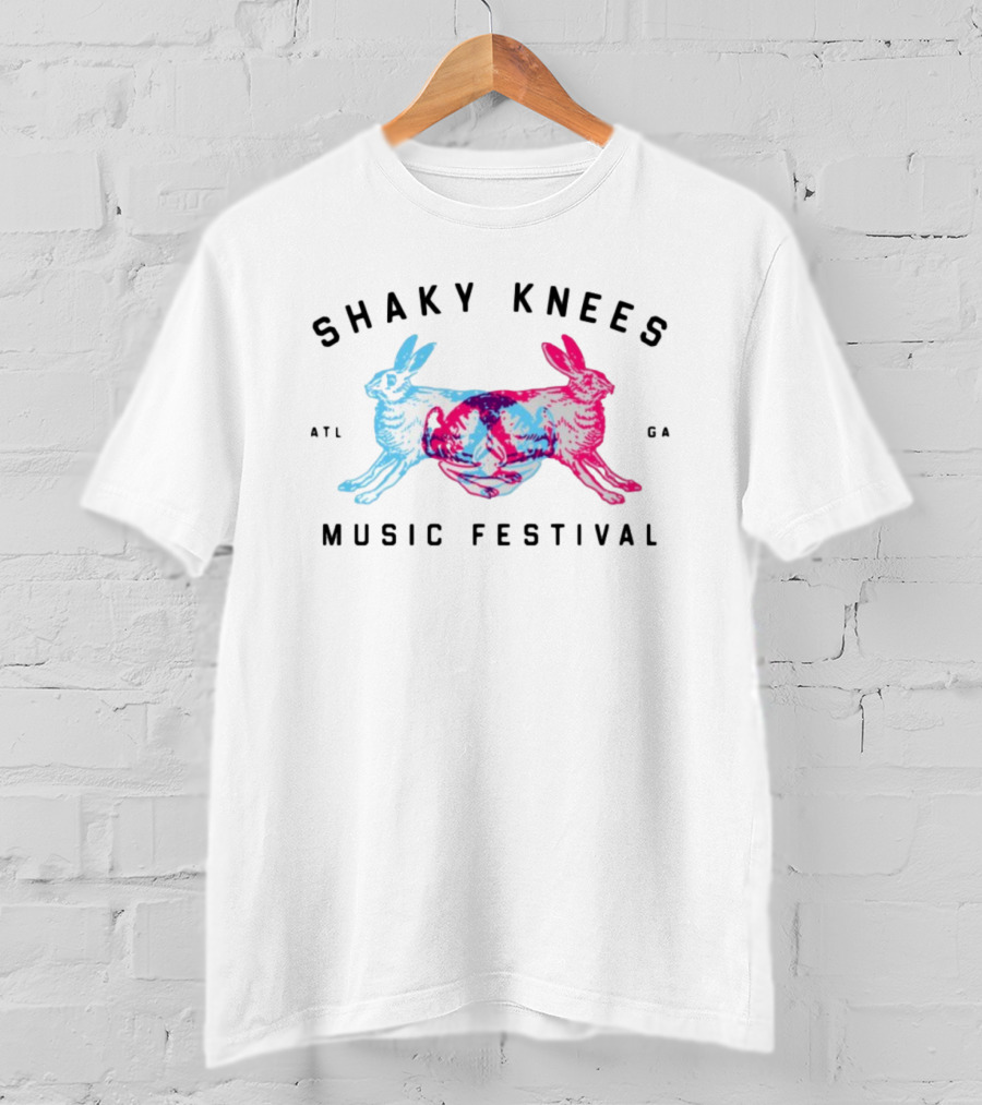 Shaky Knees Music Festival 2013 Multicolored Rabbits T-Shirt