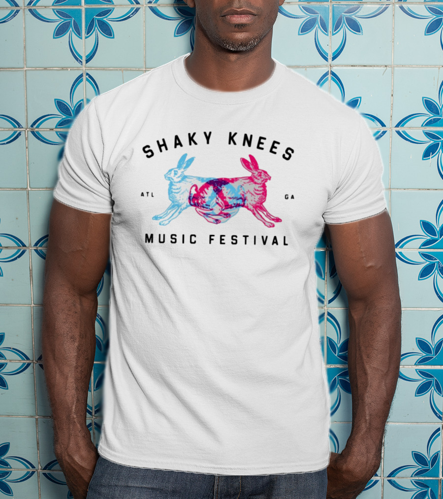 Shaky Knees Music Festival 2013 Multicolored Rabbits T-Shirt