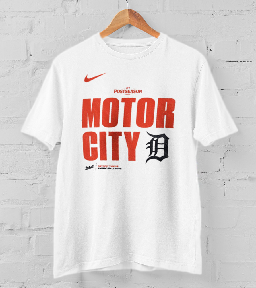 Nike 2025 MLB Postseason Motor City Detroit Tigers T-Shirt