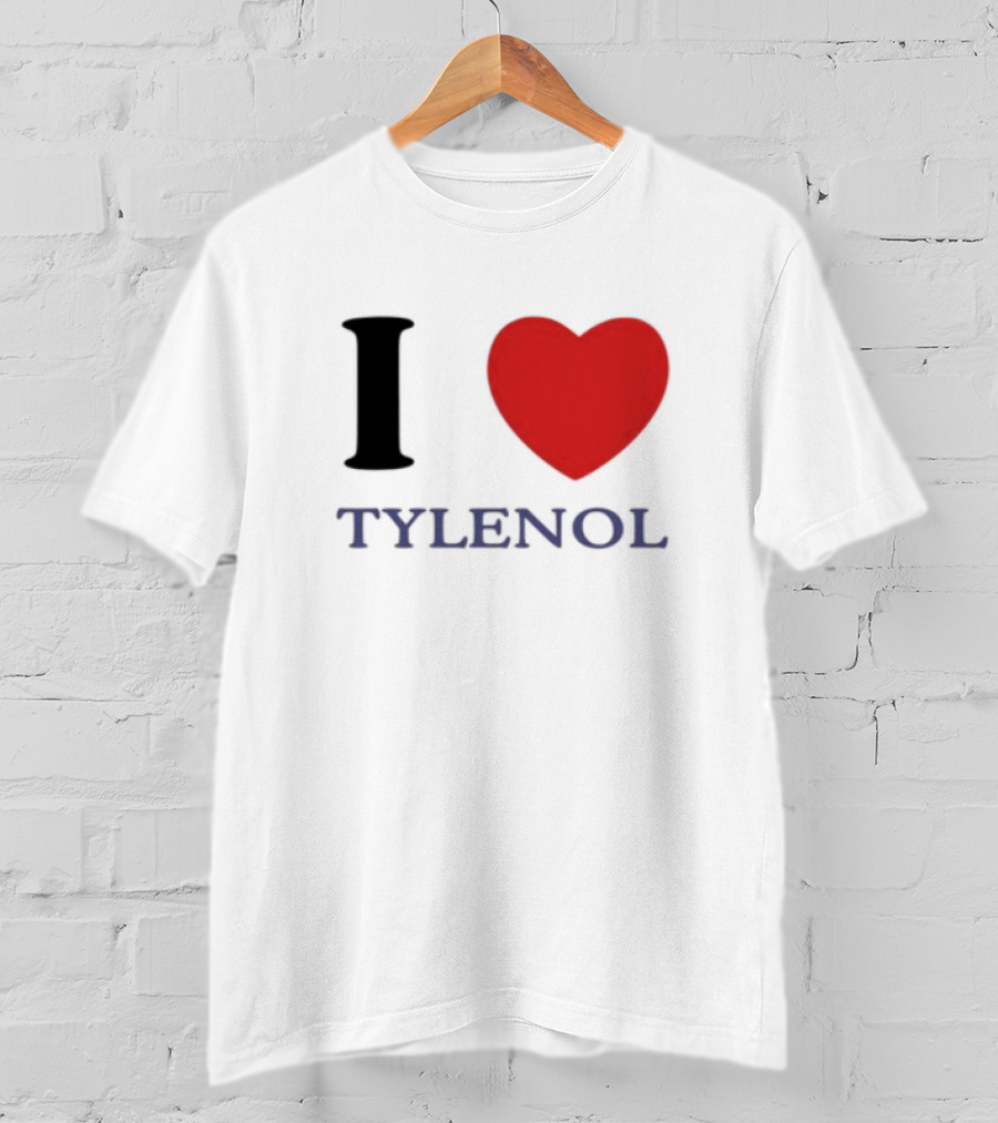 I Heart Tylenol Red Heart Graphic T-Shirt
