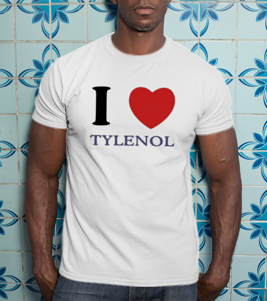 I Heart Tylenol Red Heart Graphic T-Shirt