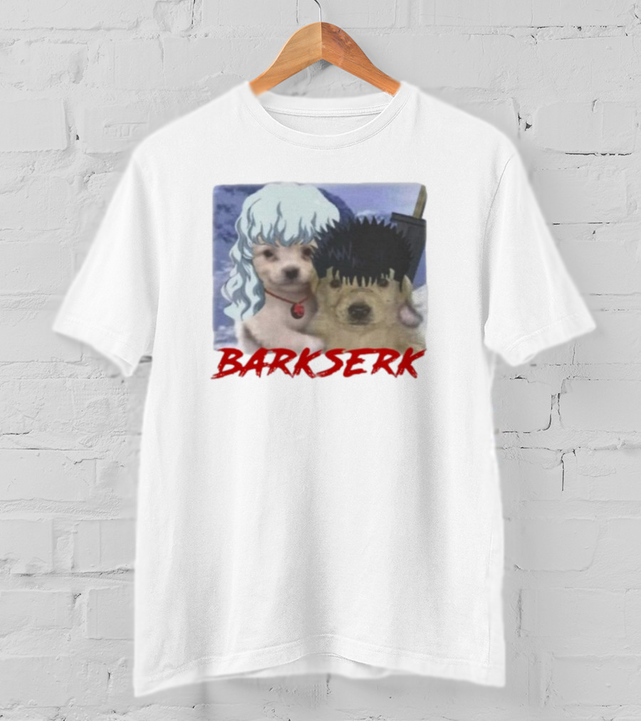 Retro Anime Barkserk Dog Characters Parody T-Shirt