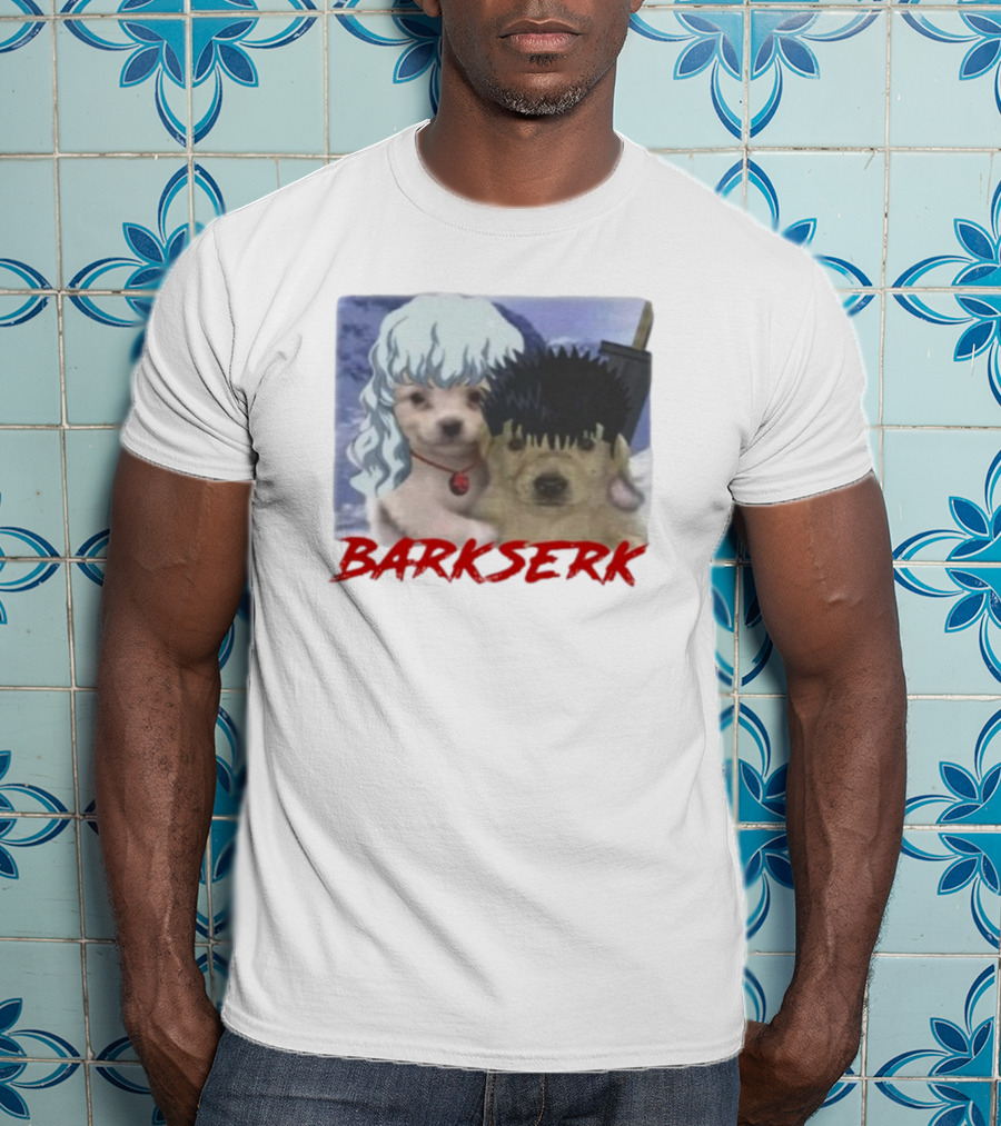 Retro Anime Barkserk Dog Characters Parody T-Shirt