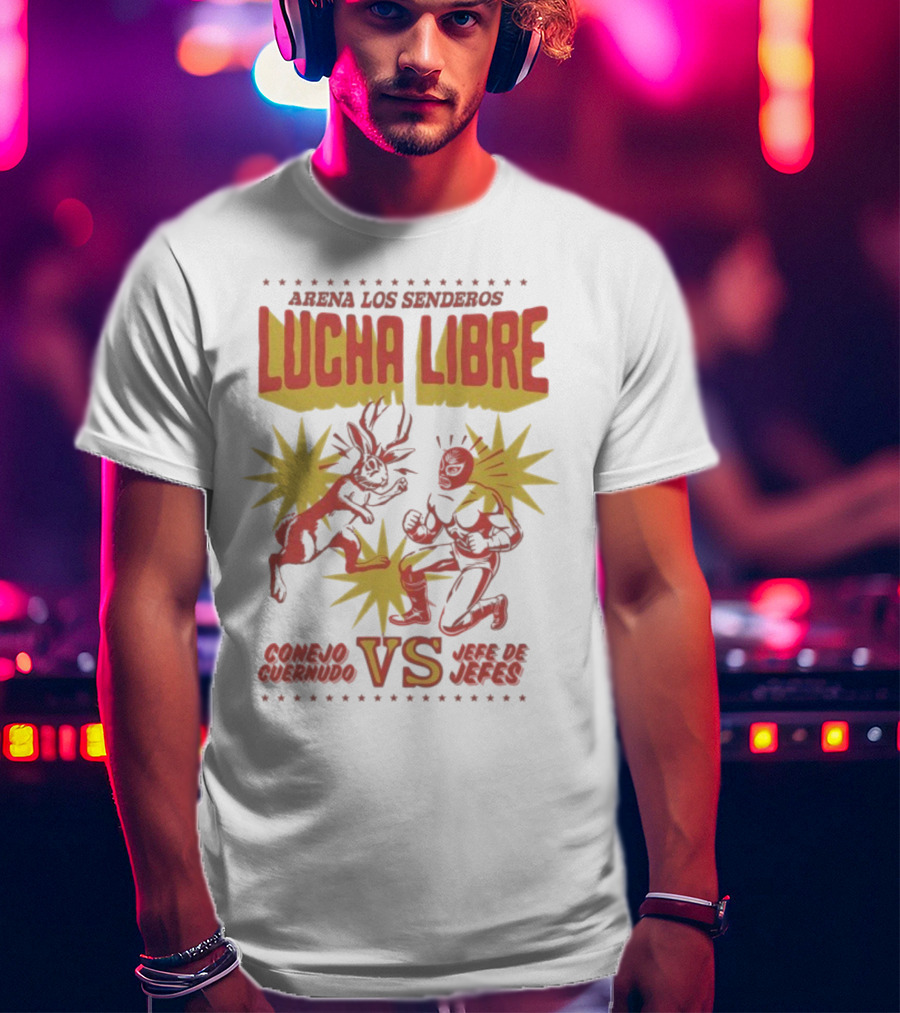 Arena Los Senderos Lucha Libre Conejo Cornudo VS Jefe De Jefes Classic Matchup T-Shirt