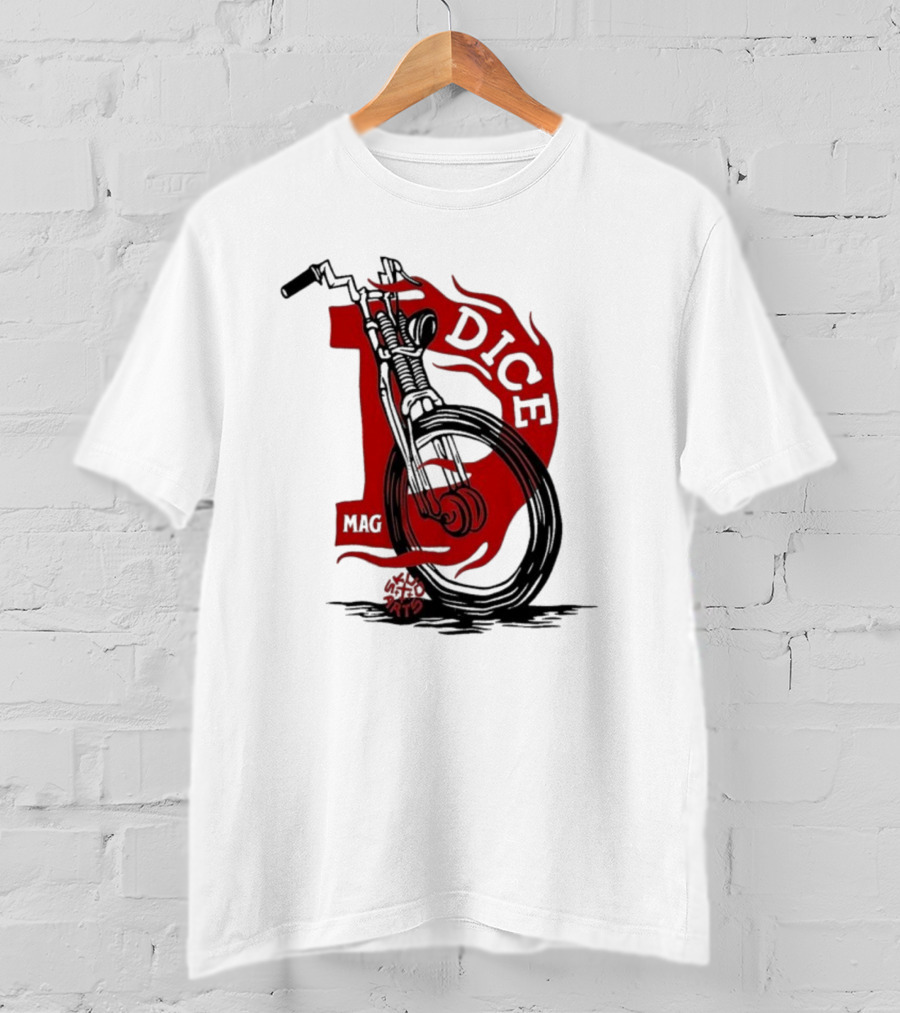 Dice Magazine Skud Arts Motorcycle Flame T-Shirt