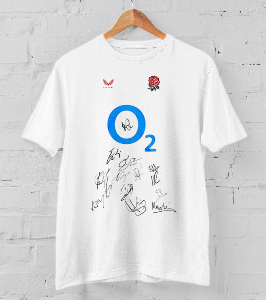 England 2025 Women's Rugby World Cup Champions O2 Signatures T-Shirt