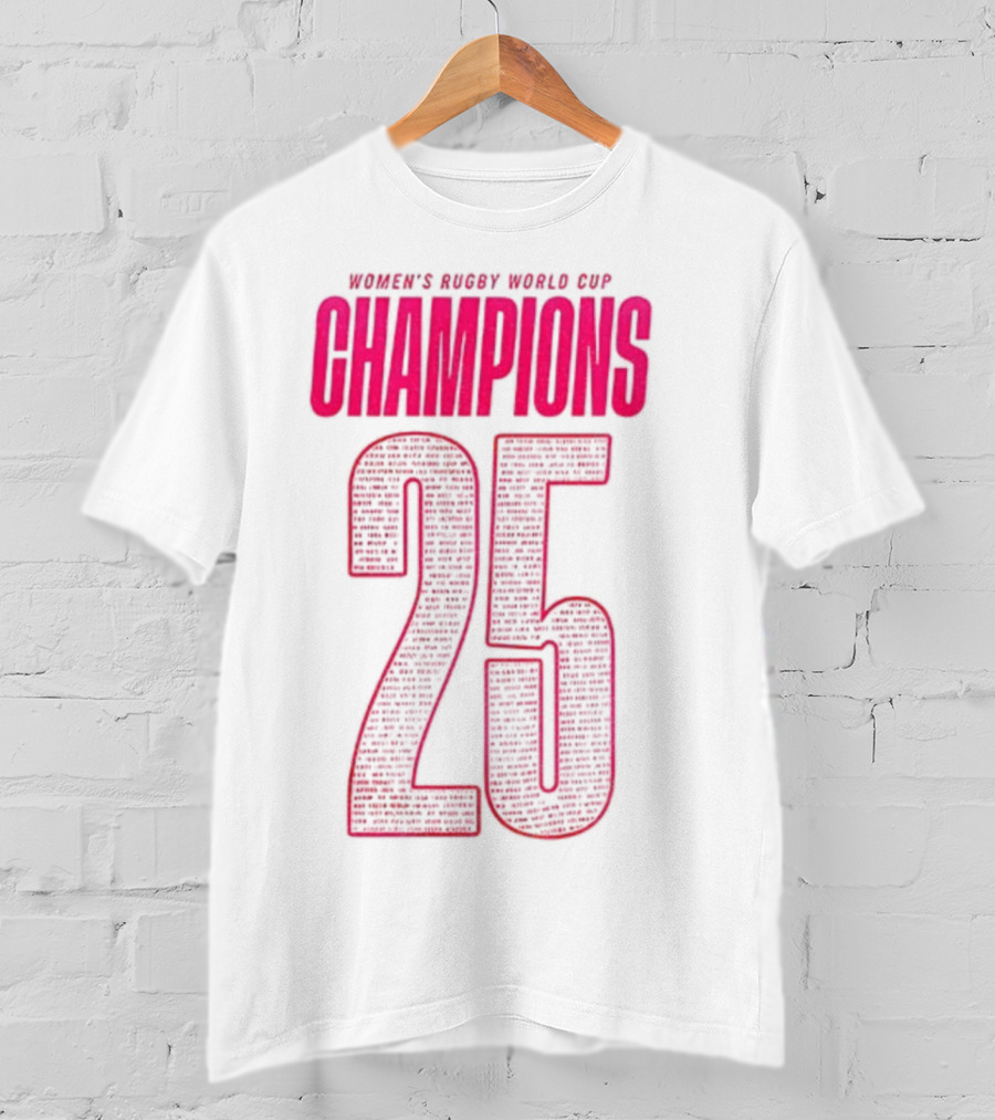 England Women Rugby World Cup Champions 25 T-Shirt