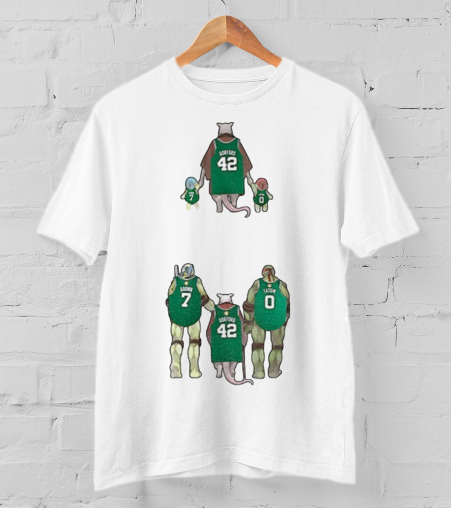 Horford 42 The Jays Ninja Turtles Rondo 7 Tatum 0 Boston Celtics T-Shirt