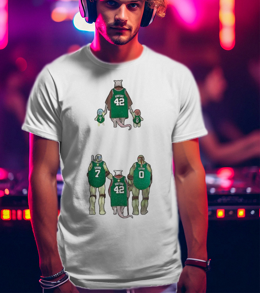Horford 42 The Jays Ninja Turtles Rondo 7 Tatum 0 Boston Celtics T-Shirt