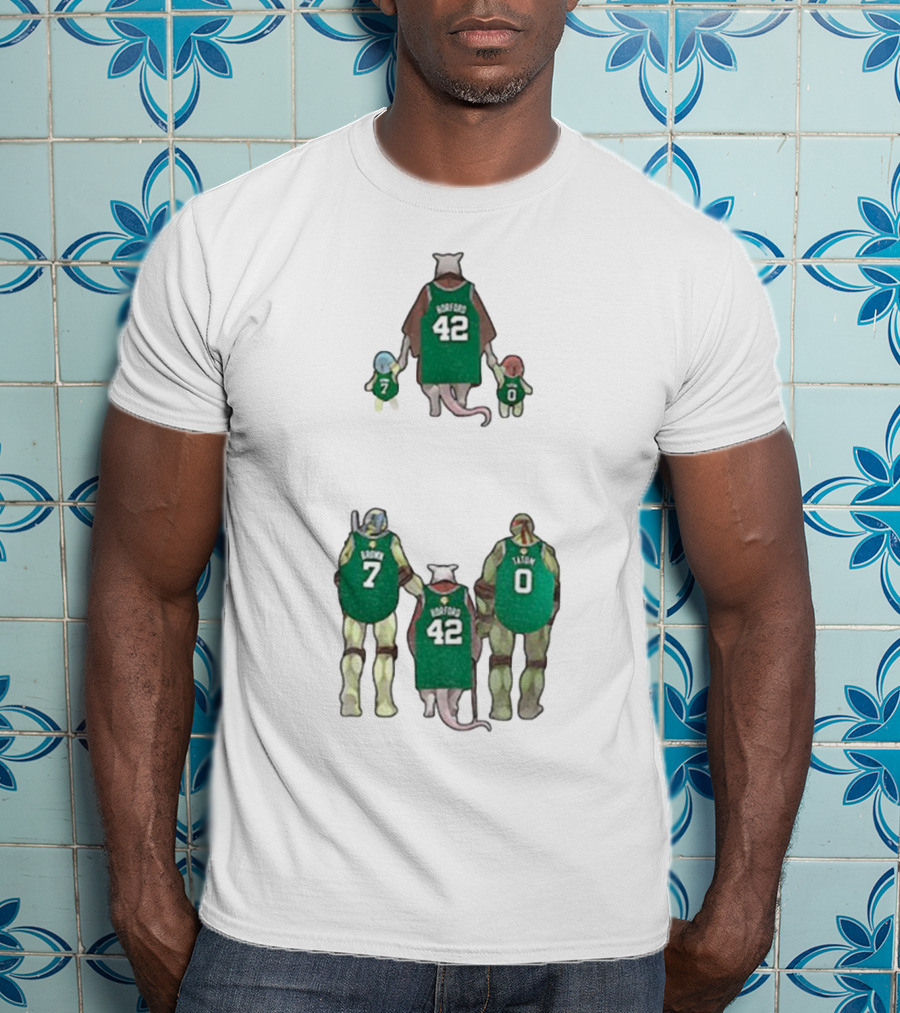 Horford 42 The Jays Ninja Turtles Rondo 7 Tatum 0 Boston Celtics T-Shirt
