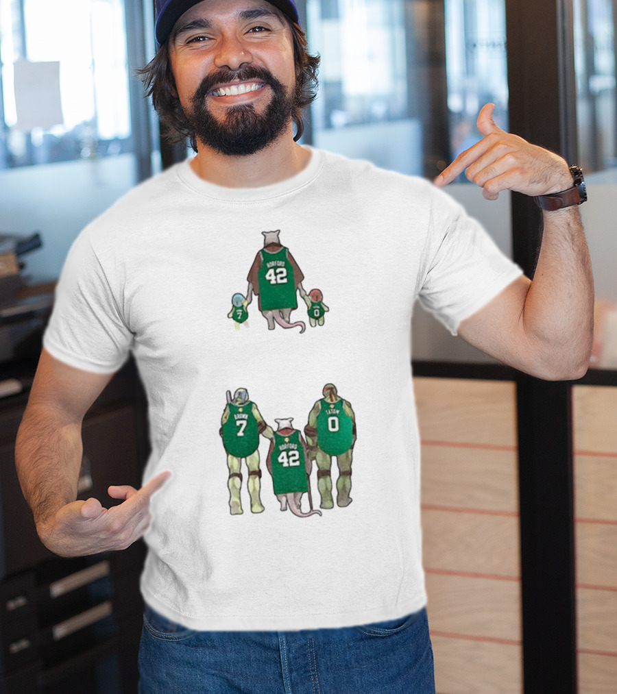 Horford 42 The Jays Ninja Turtles Rondo 7 Tatum 0 Boston Celtics T-Shirt