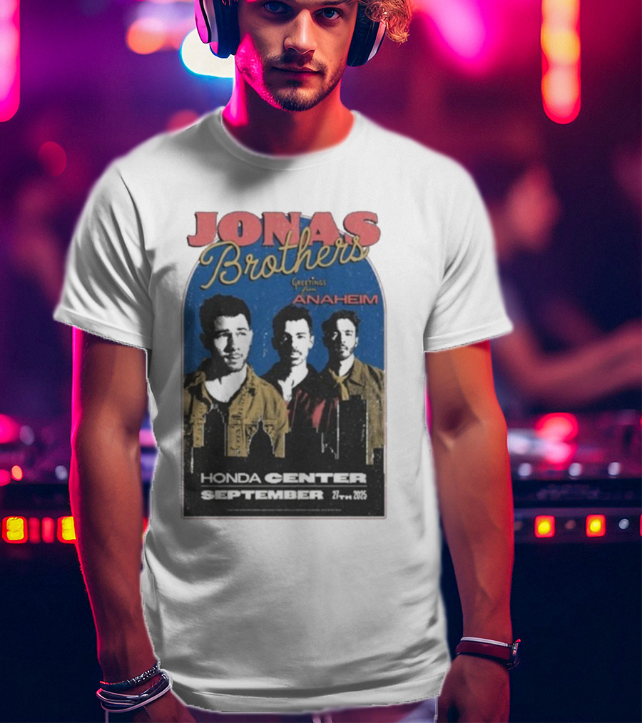 Jonas Brothers Greetings From Anaheim Honda Center September 27 2025 T-Shirt