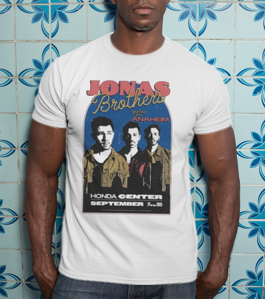 Jonas Brothers Greetings From Anaheim Honda Center September 27 2025 T-Shirt
