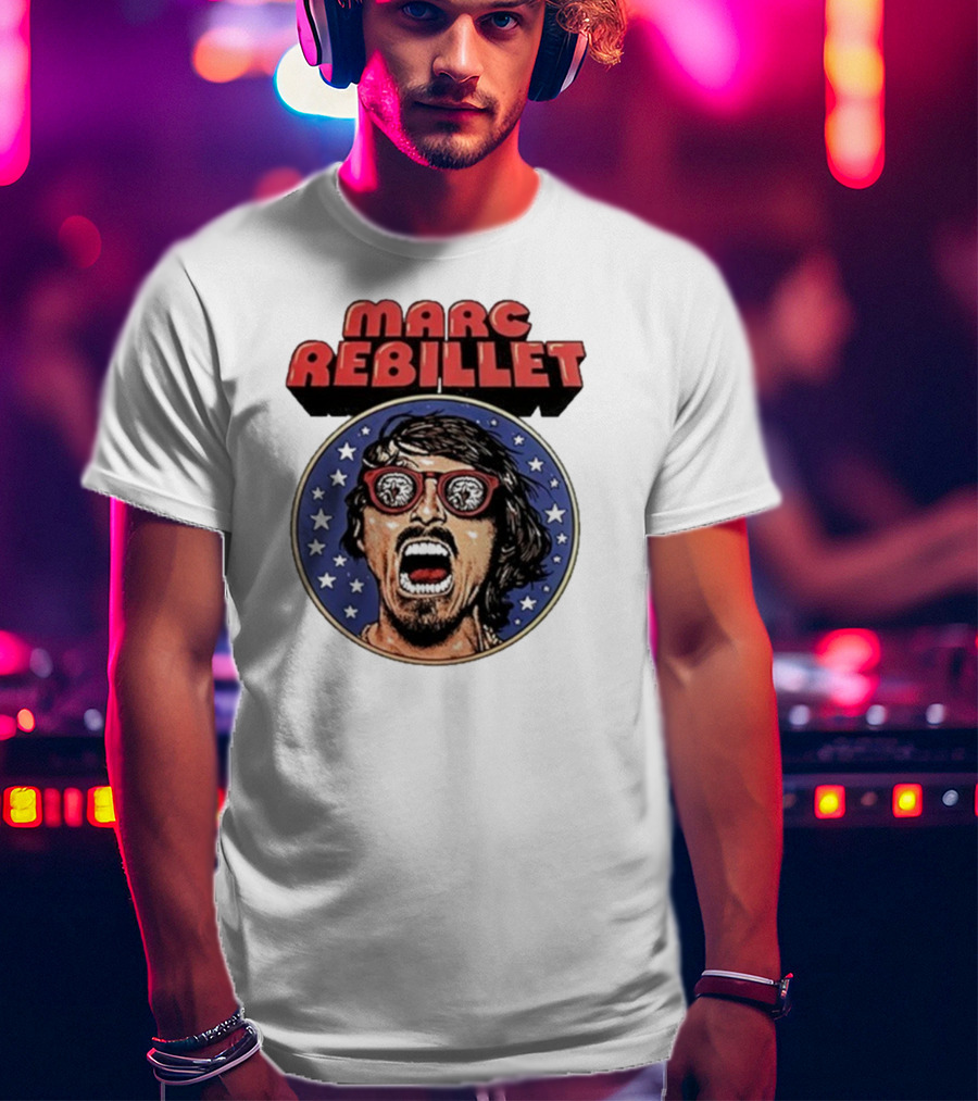 Marc Rebillet North America Tour 2025 Retro Stars Sunglasses Head T-Shirt