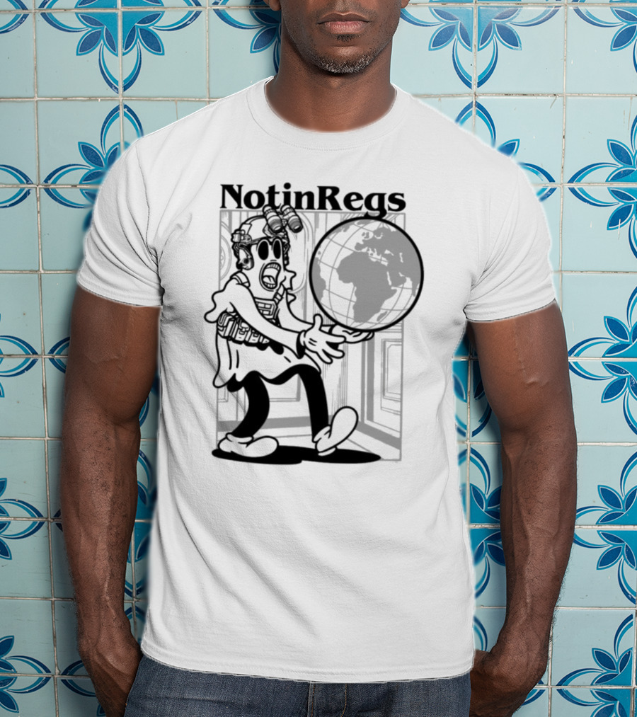 Notinregs Character Holding Globe Global Invasion T-Shirt