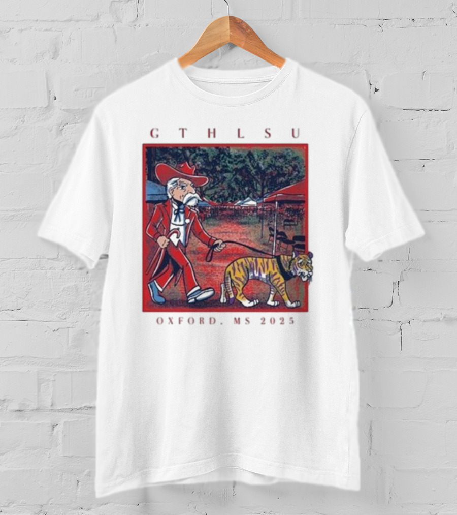 GTH LSU Rebel Walking Tiger Oxford MS 2025 T-Shirt