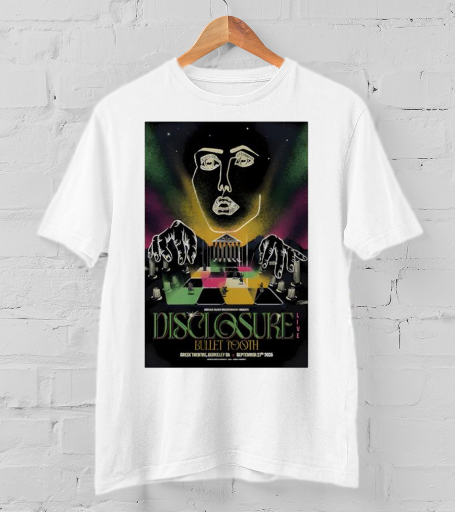 Disclosure Live Bullet Tooth September 27th 2025 Greek Theatre Berkeley CA T-Shirt