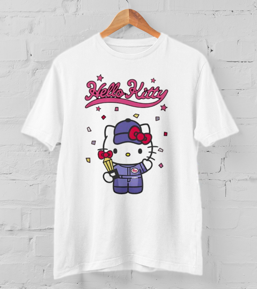 Hello Kitty Racing Champion With Trophy And Stars T-Shirt