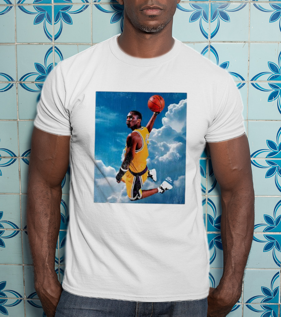 Mamba Sky High Basketball Legend Jumping Through Clouds T-Shirt