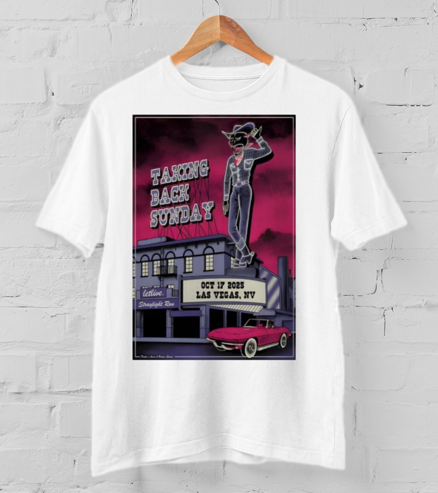Taking Back Sunday October 17 2025 Las Vegas NV Letlive Straylight Run T-Shirt