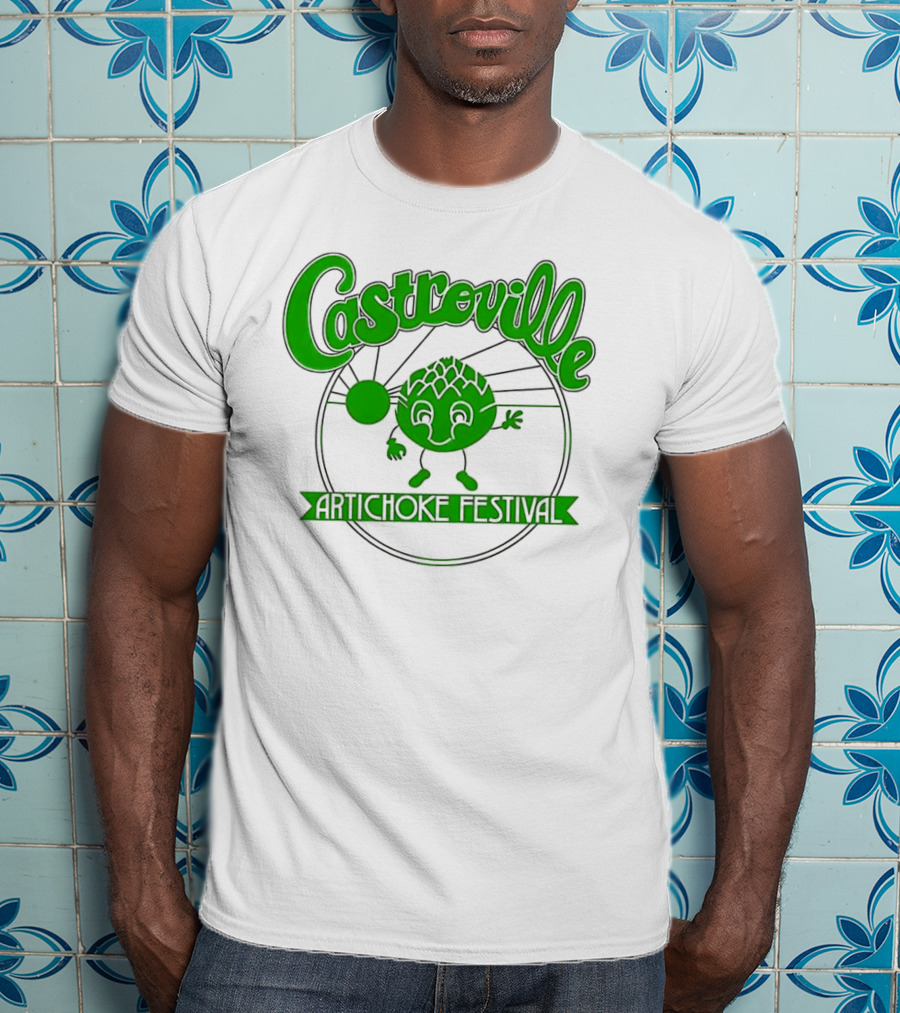 Castroville Artichoke Festival Fun Green Character T-Shirt