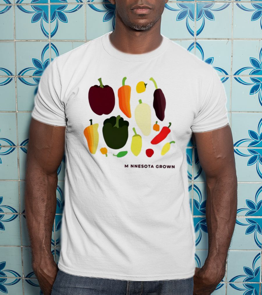 Minnesota Grown Colorful Peppers Variety T-Shirt