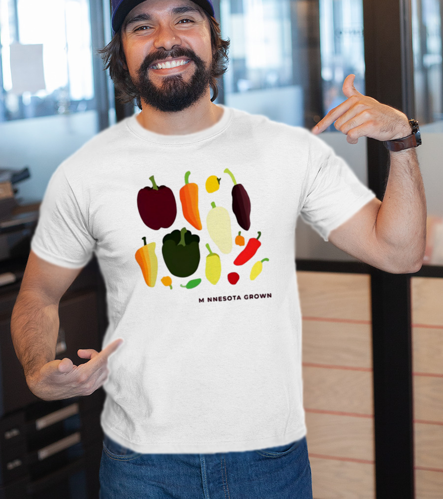 Minnesota Grown Colorful Peppers Variety T-Shirt