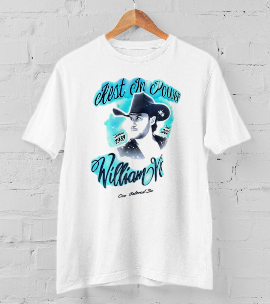 Rest In Power William Neff Sunrise 1989 Sunset 2023 Cowboy Hat Memorial T-Shirt