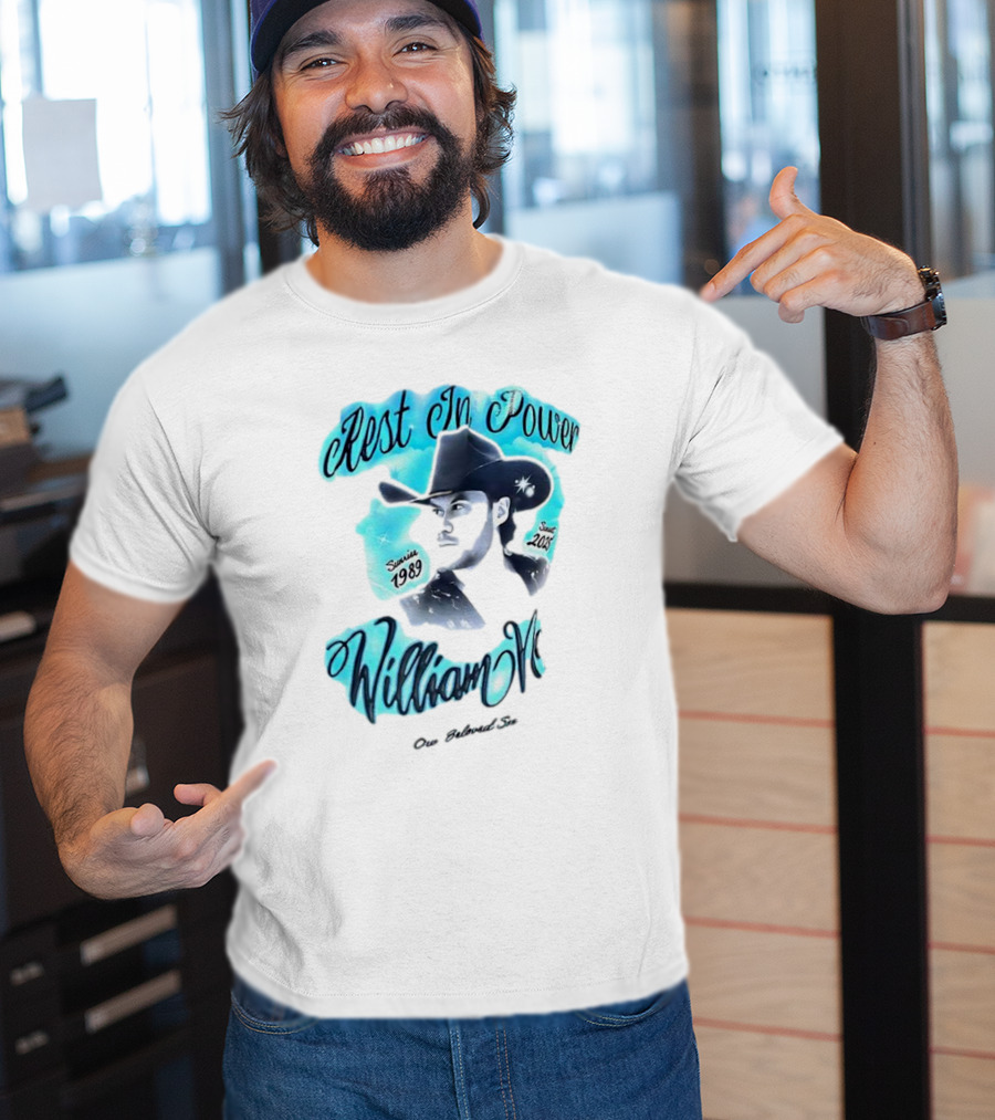 Rest In Power William Neff Sunrise 1989 Sunset 2023 Cowboy Hat Memorial T-Shirt