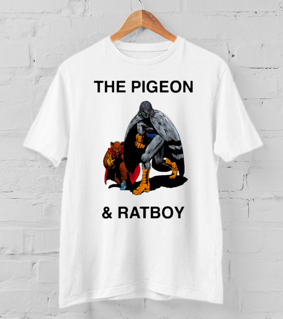 The Pigeon And Ratboy Superhero Duo Graphic T-Shirt