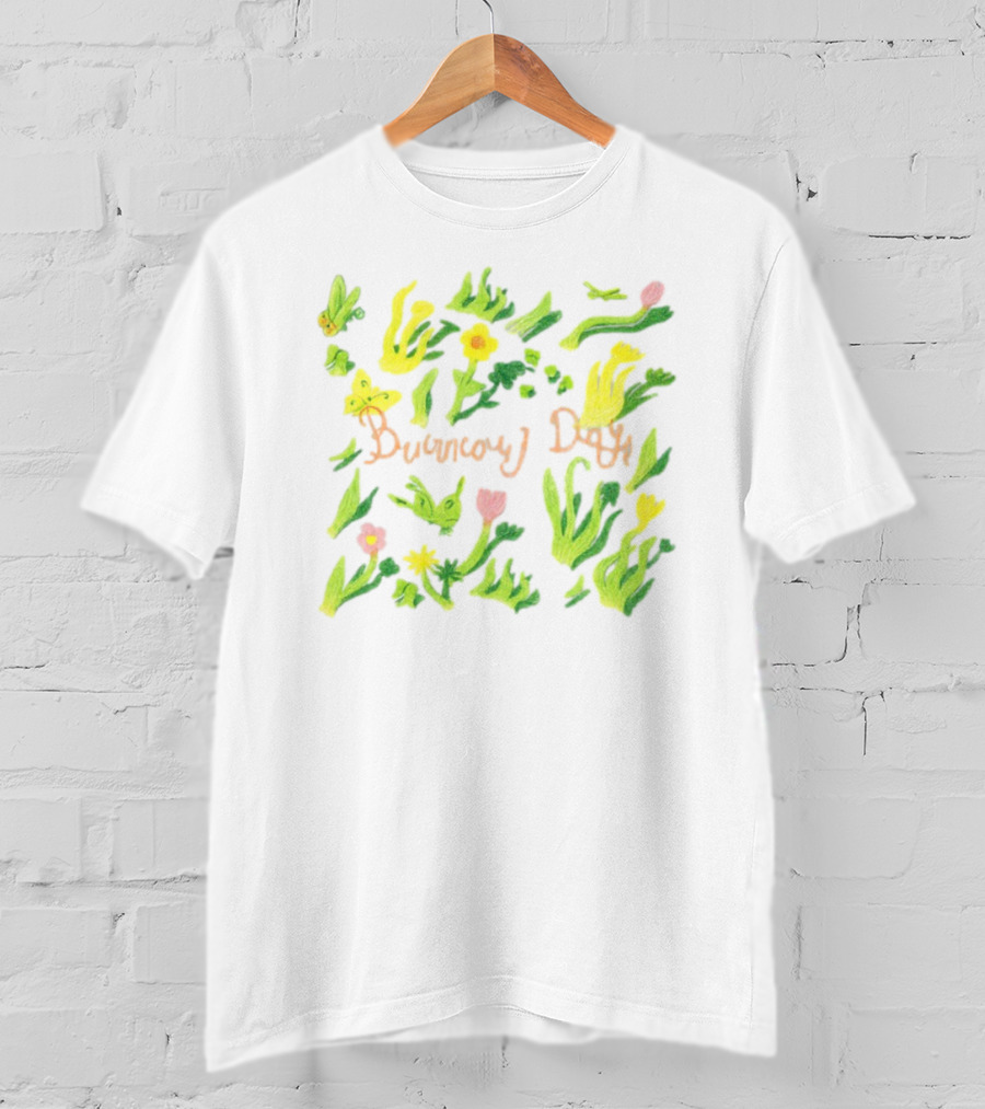 Burnout Days Pastel Floral Pattern T-Shirt