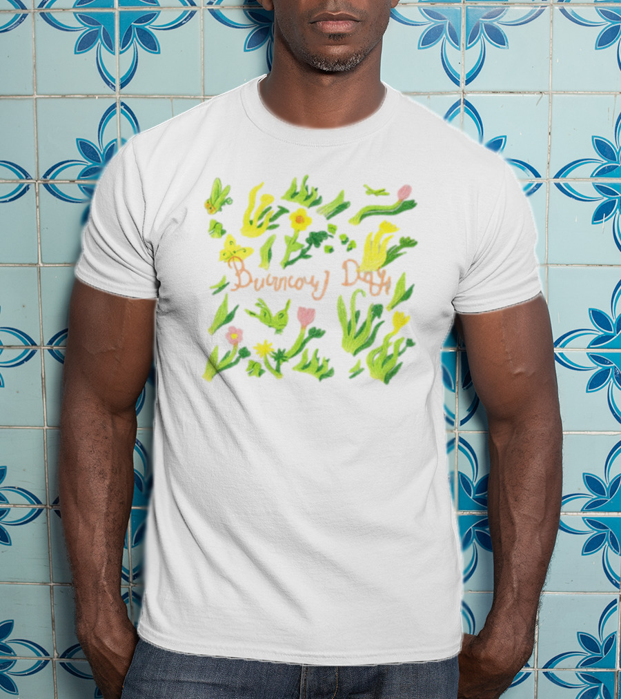 Burnout Days Pastel Floral Pattern T-Shirt