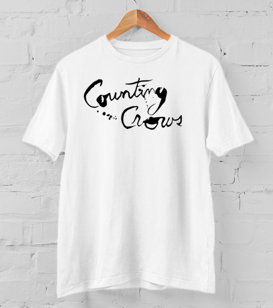Counting Crows Script Text T-Shirt