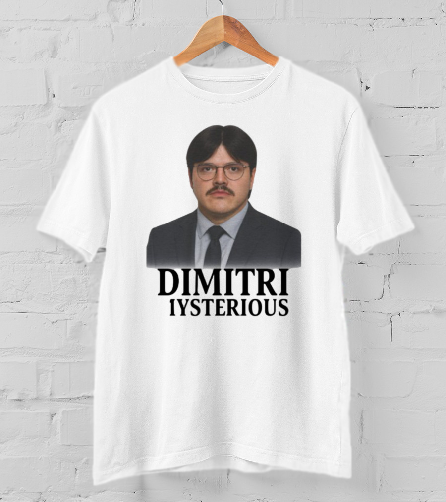 Dimitri Mysterious Suit Glasses Mustache T-Shirt