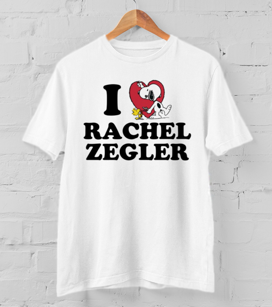 I Love Rachel Zegler Snoopy Woodstock Peanuts Heart T-Shirt
