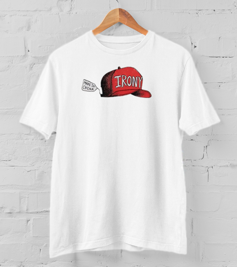 Irony Red Cap Made In China Hat T-Shirt
